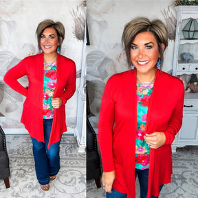 Love Never Fades Cardigan - Red