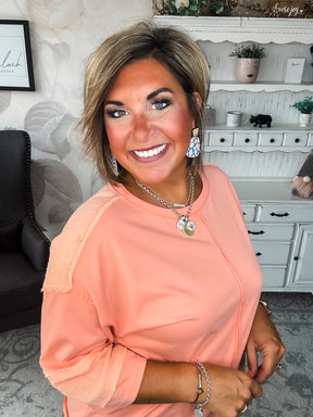 Anything To Help Tunic Top - Coral