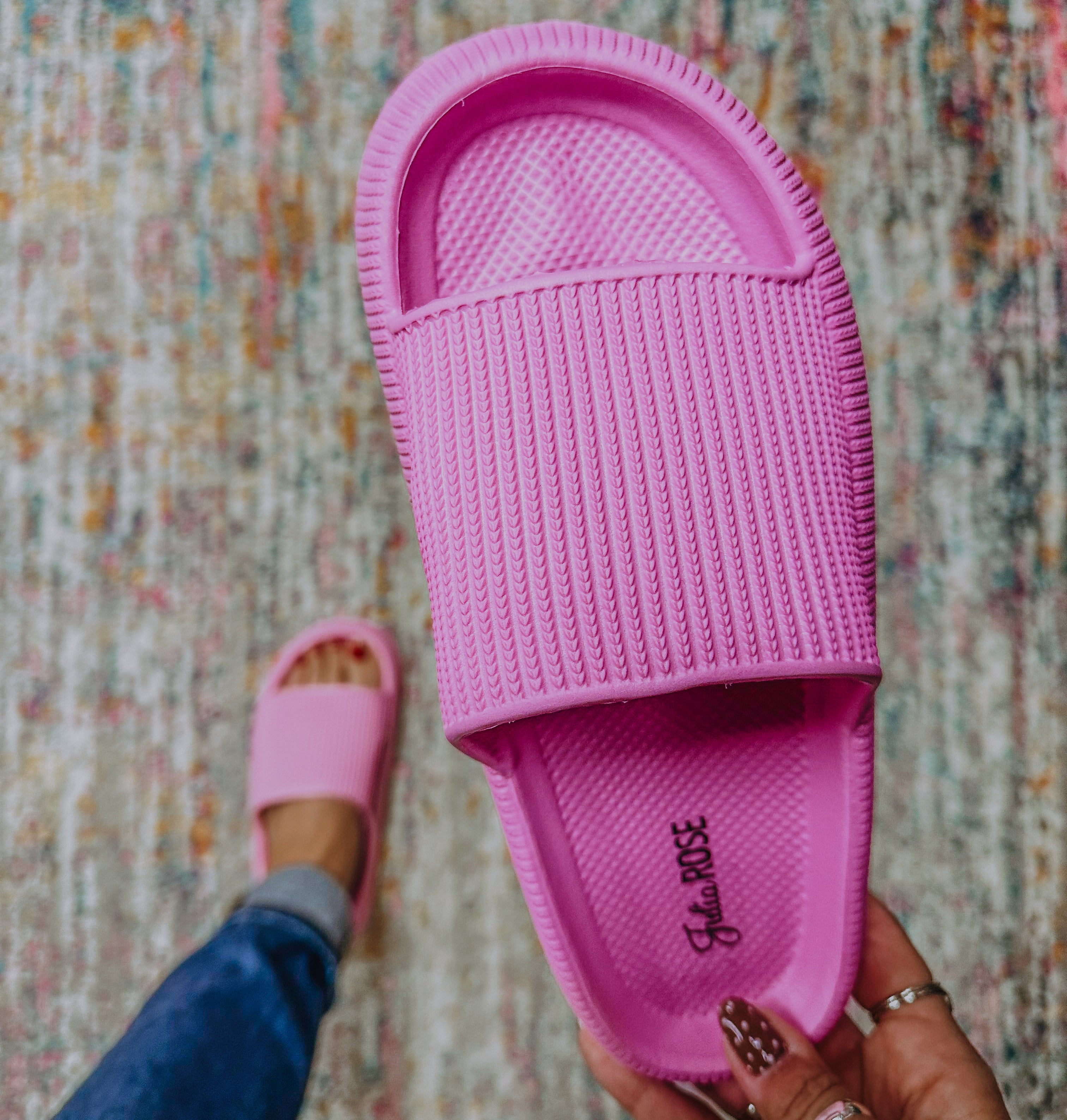 Casual Slide - Hot Pink