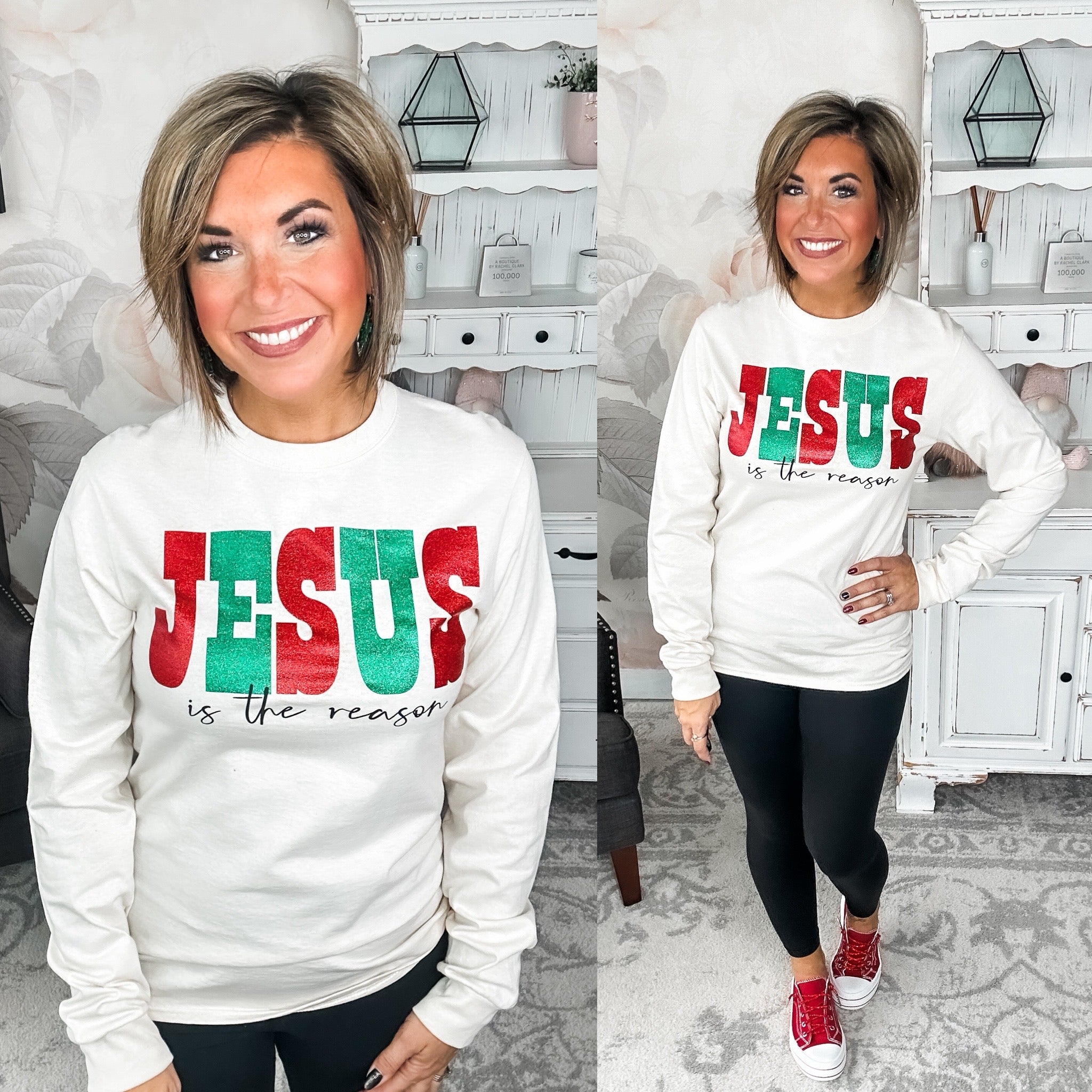 Jesus Is The Reason Long Sleeve Graphic Tee
