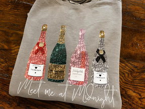 Meet Me At Midnight Faux Glitter Sweatshirt