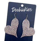 Leopard Swoopy Hearts Earrings