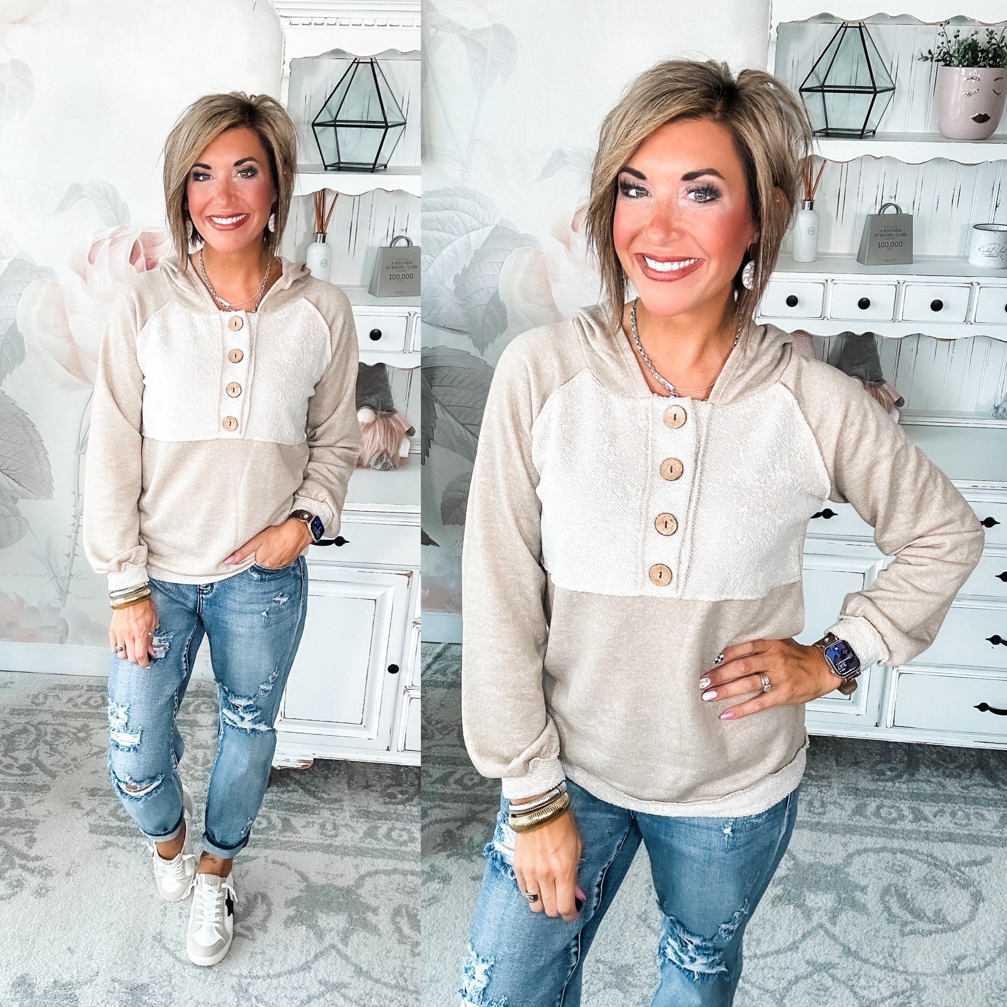 Turn My Head Hoodie - Taupe