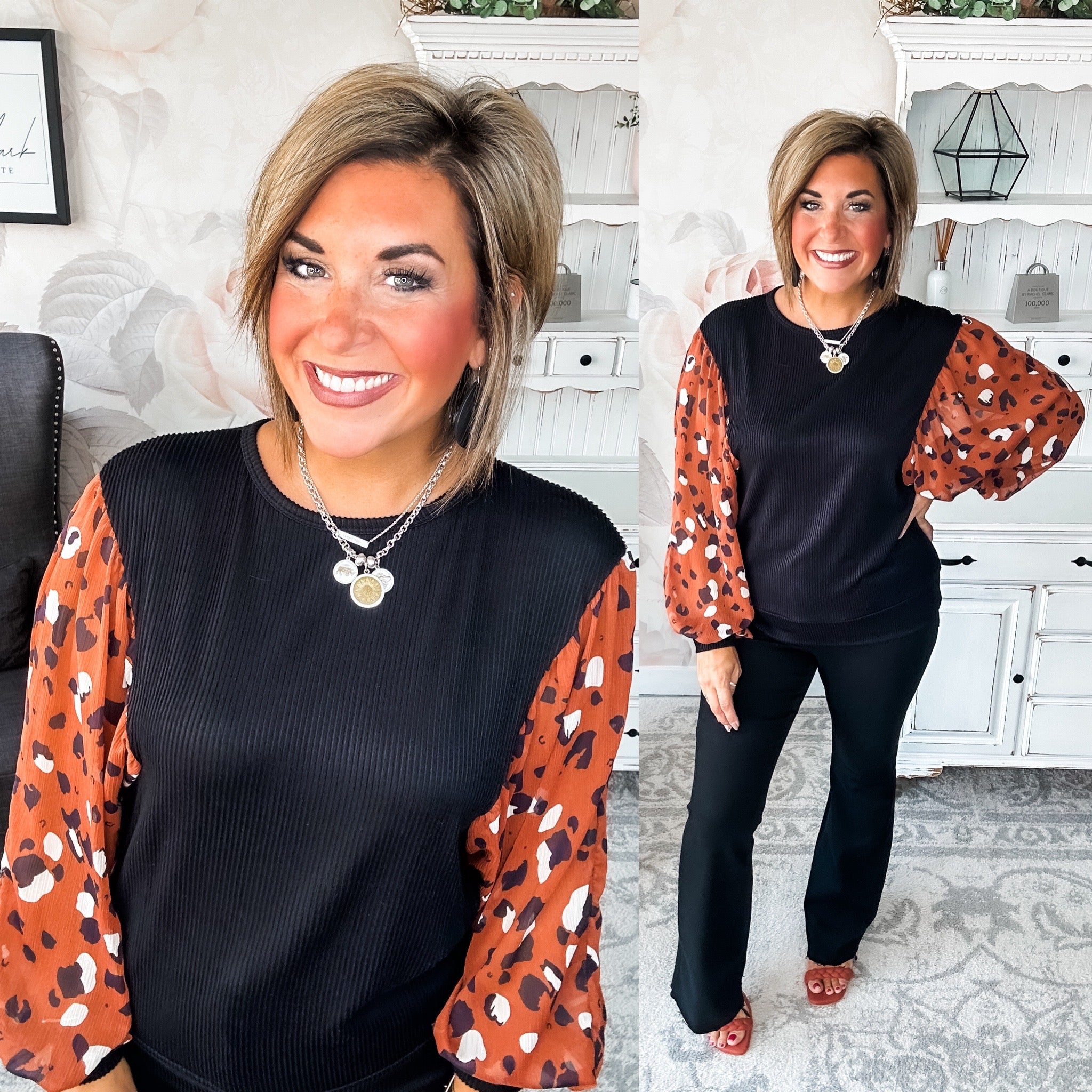 Tell Me You Love Me Blouse - Black