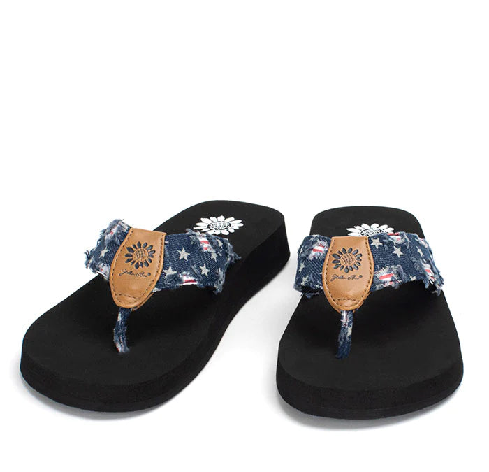 Firework Flip Flop - Navy