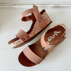 Devon Wedge Sandal - Blush