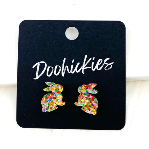 15mm Daisy Candy Rabbits - Easter Earrings