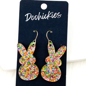 1.5" Confetti Marshmallow Bunnies - Easter Earrings - Daisy Candy