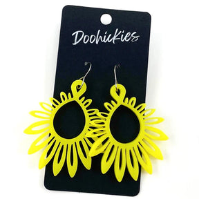 2" The Ryann Cutouts Spring Earrings - Yellow