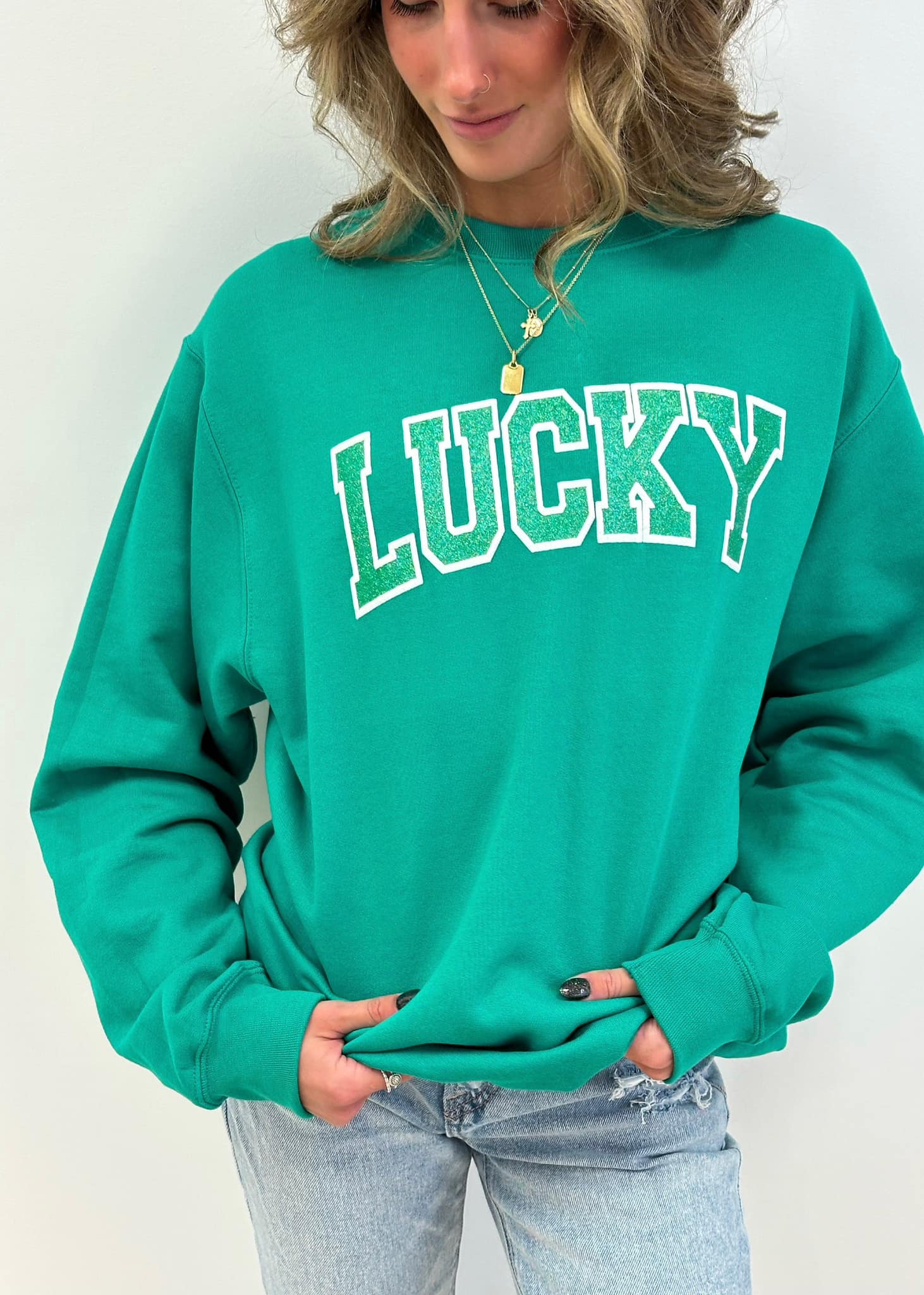 Pot o'Lucky Glitter Puff Sweatshirt