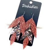 2.5" Rose Gold Flake Lilli Belle Acrylic Earrings