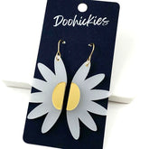 2" Frosted Split 3-D Acrylic Daisy Earrings