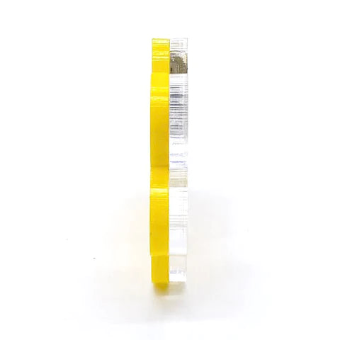 1.5" Flippy Acrylic Hoop Earrings - Daisies & Yellow