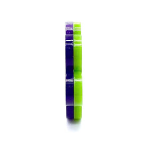 1.5" Flippy Acrylic Hoop Earrings - Purple & Lime