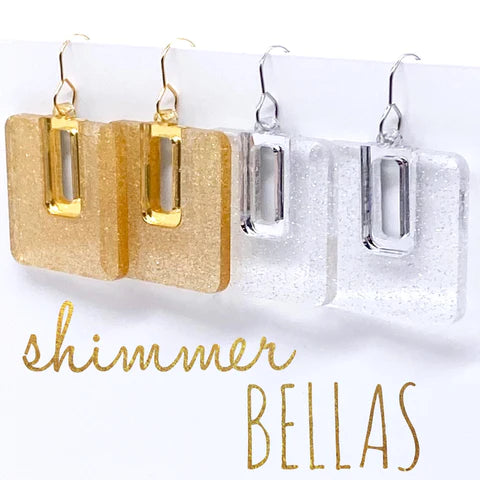 1.5" Shimmer Bellas - Everyday Gold Shimmer Earrings