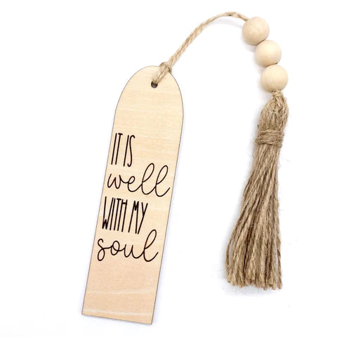Wooden Bookmark - It Is Well
