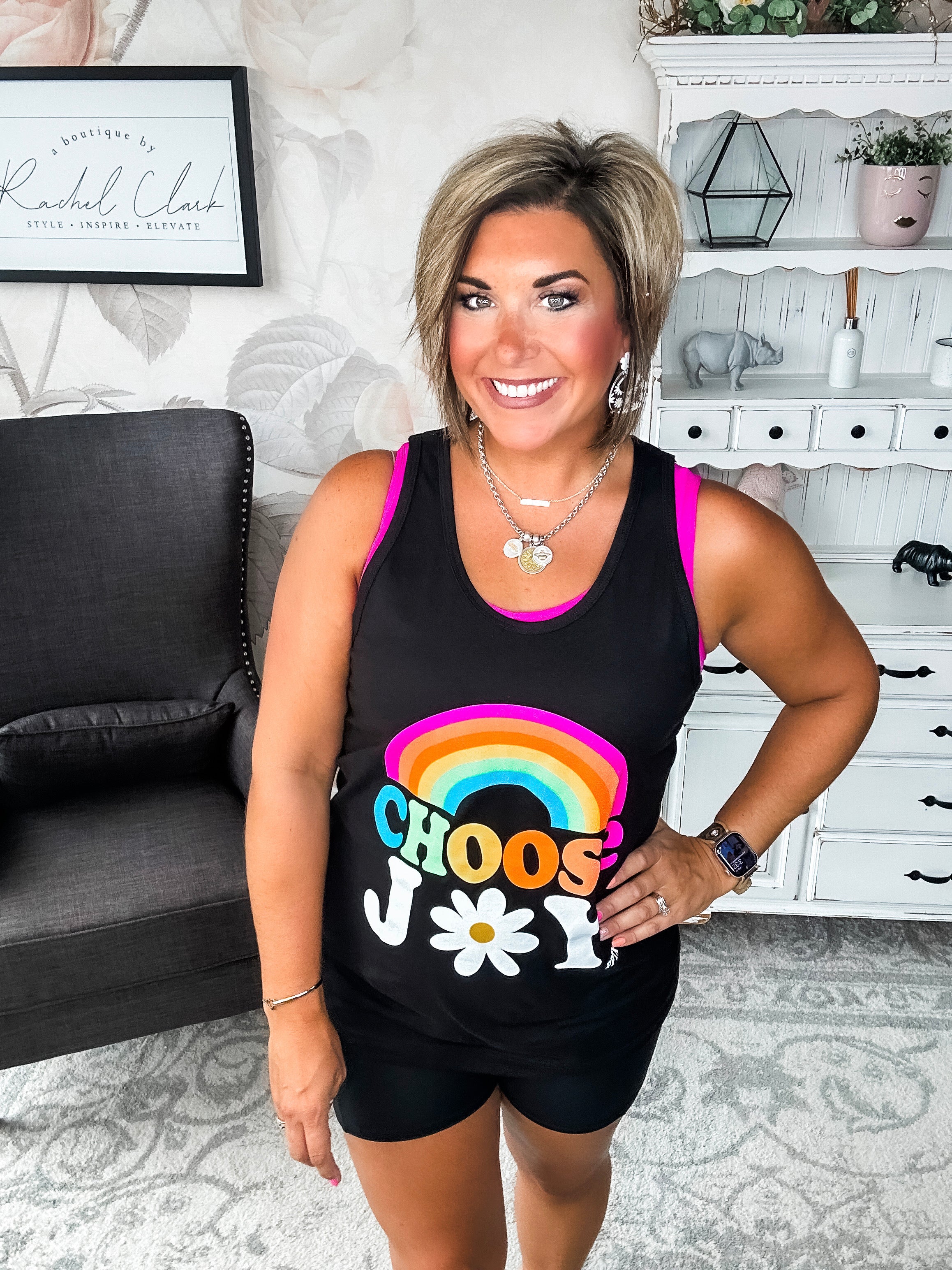 Choose Joy Graphic Tank