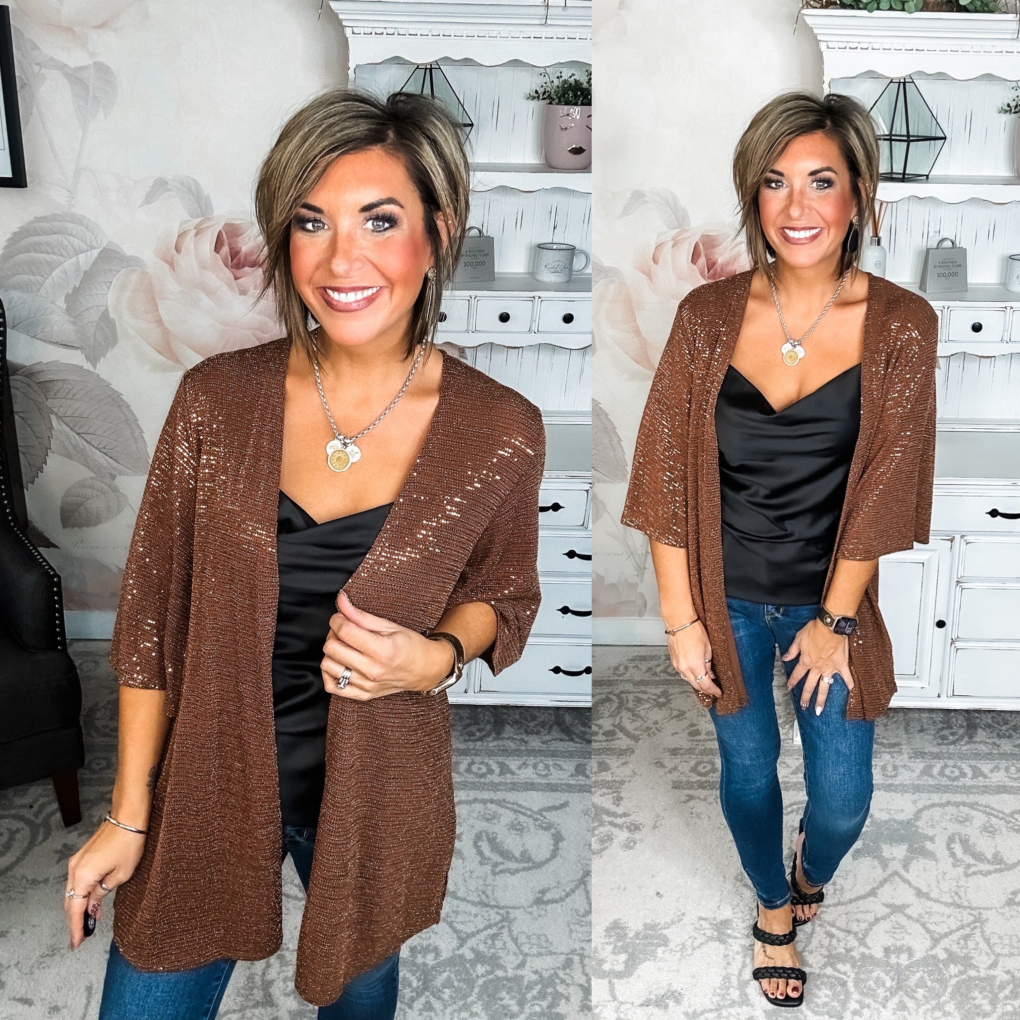 Sparkle in Your Eye Cardigan - Bronze