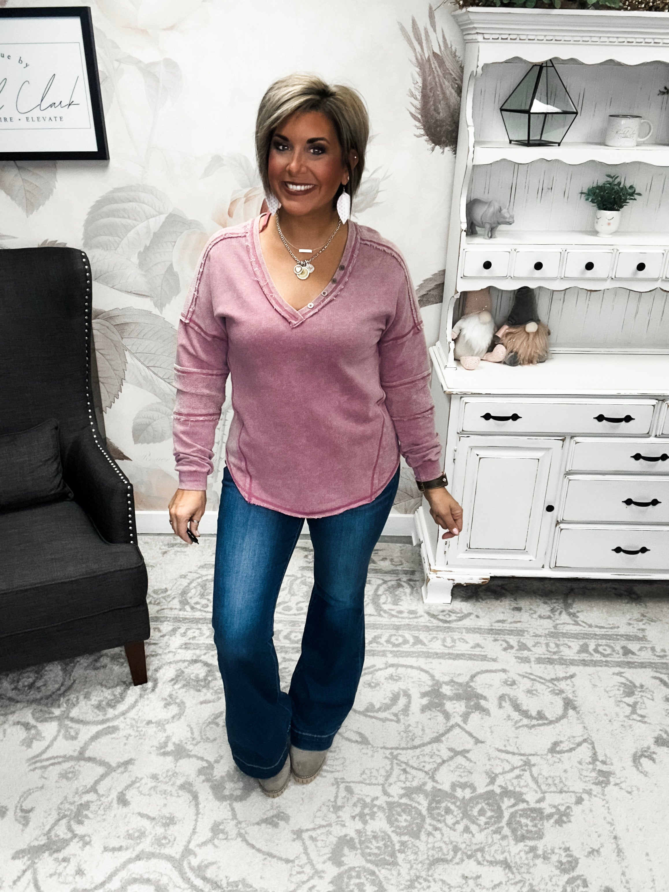 You Knew Why Pullover - Mauve