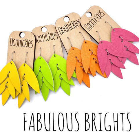 2.5" Fabulous Brights Lilli Belle Earrings - Yellow