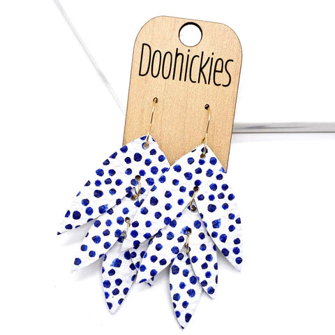 2.5" Boho Chic Lilli Belle Earrings - Blueberry Dots