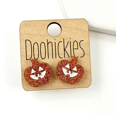 Spooky Studs Halloween Earrings - Jack-O-Lanterns