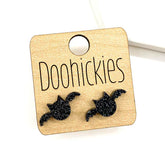 Spooky Studs Halloween Earrings - Glitter Bats