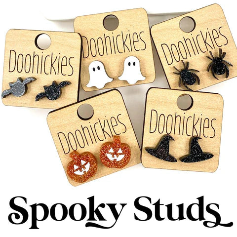 Spooky Studs Halloween Earrings - Spiders