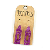 1.5" Glitter Crayon Acrylics - Back to School Teacher Earring - Purple