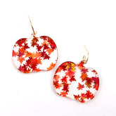 1.5" Fall Leaves Acrylic Pumpkin Earrings