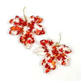 1.5" Fall Leaves Acrylic Leaf Earrings