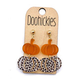 Double Leopard Pumpkin Dangle Earrings