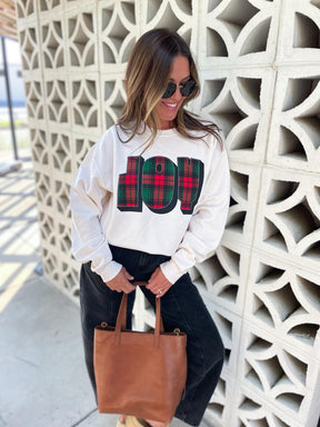 Plaid Joy Sweatshirt