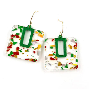 Ho Ho Ho Bella Christmas Earrings - Green