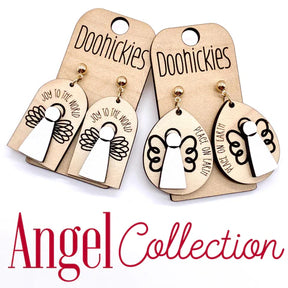 1.5" Angel Collection Christmas Earrings - Peace On Earth