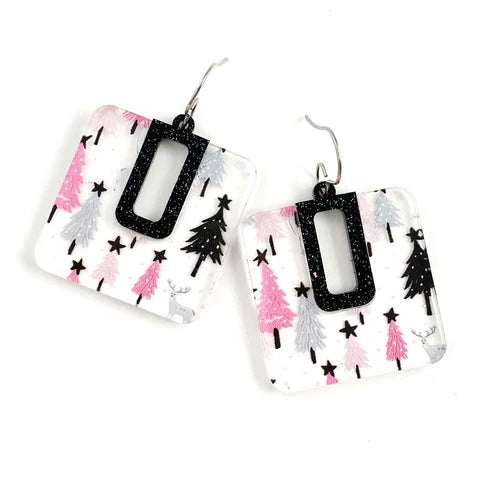 Merry Bella Christmas Earrings - Black