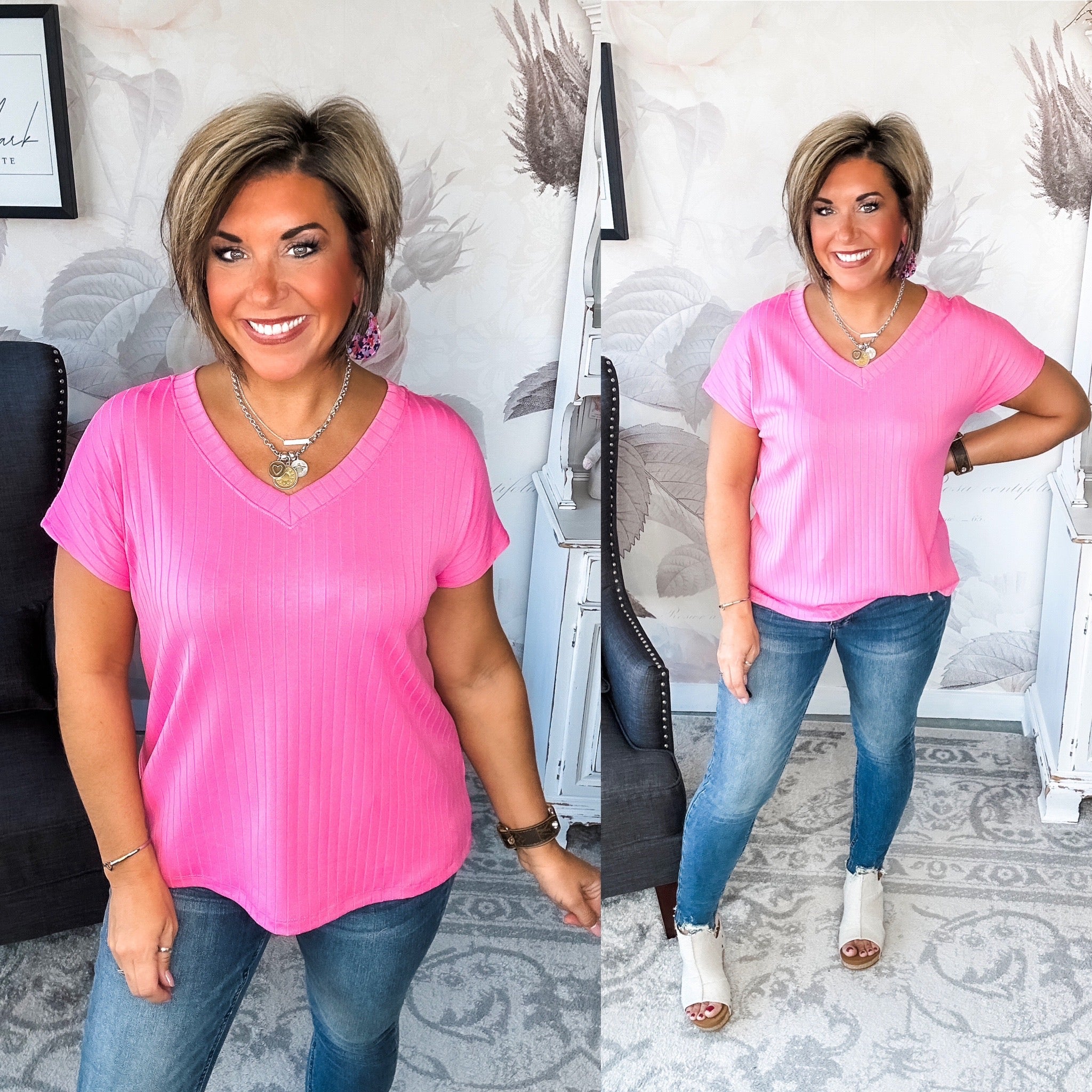No Stories Here Top - Hot Pink