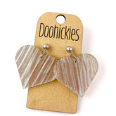 1.25" Shimmer Acrylic Heart Dangles - Valentines Earrings