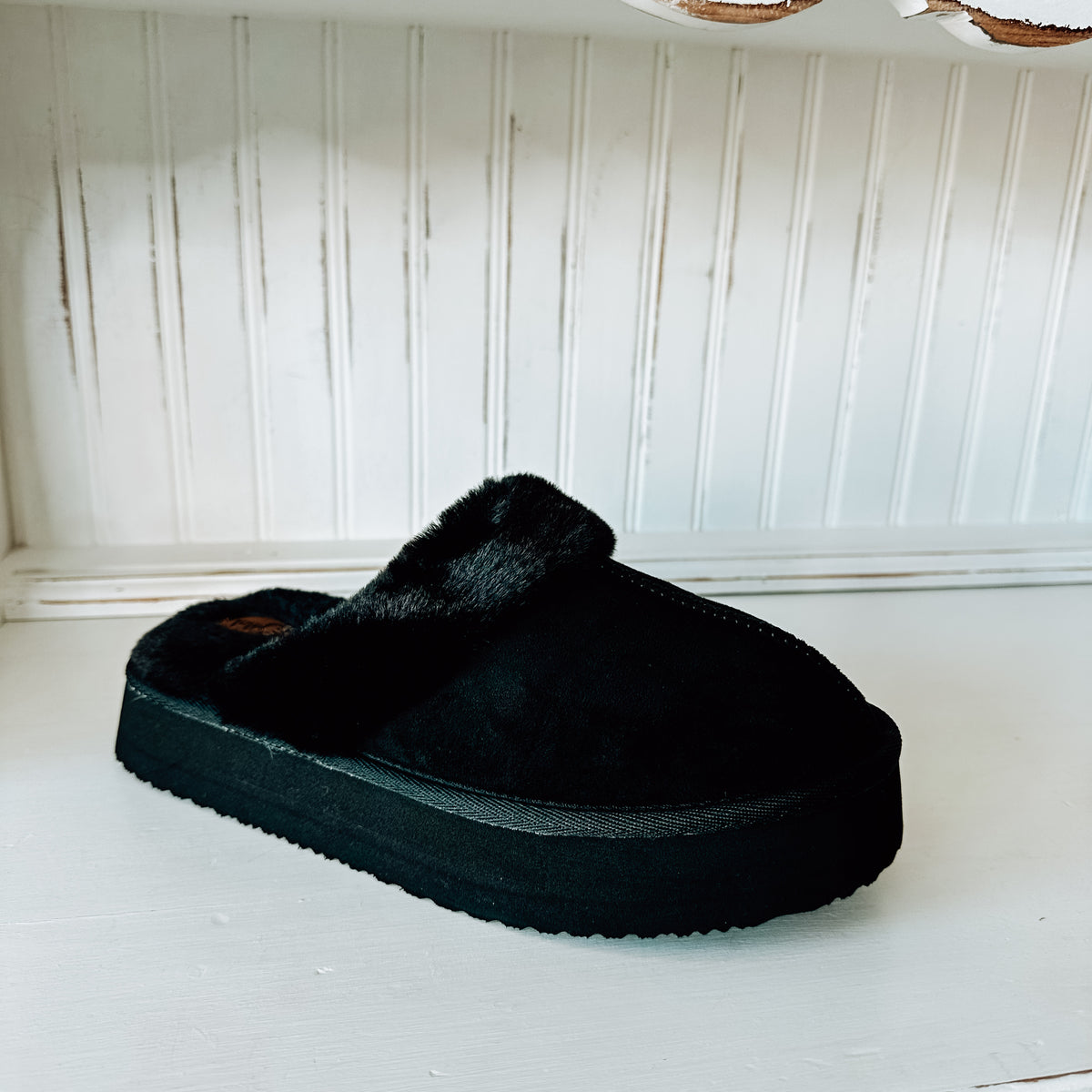 Delaney Platform Slipper - Black