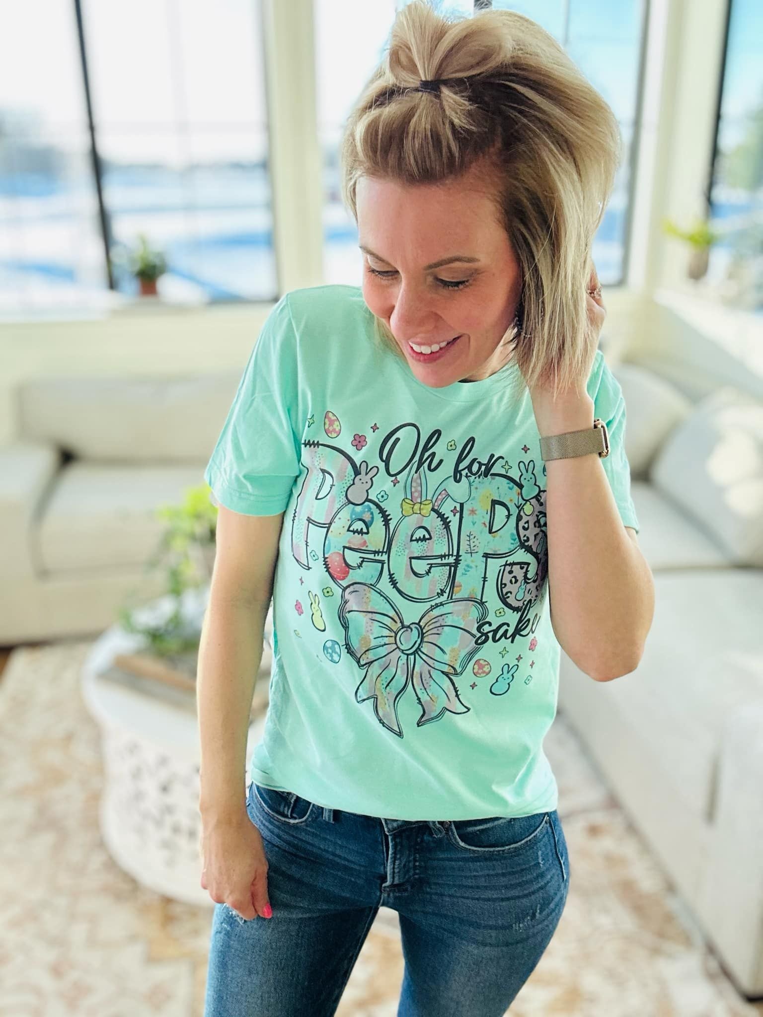 For Peeps Sake Mint Graphic Tee