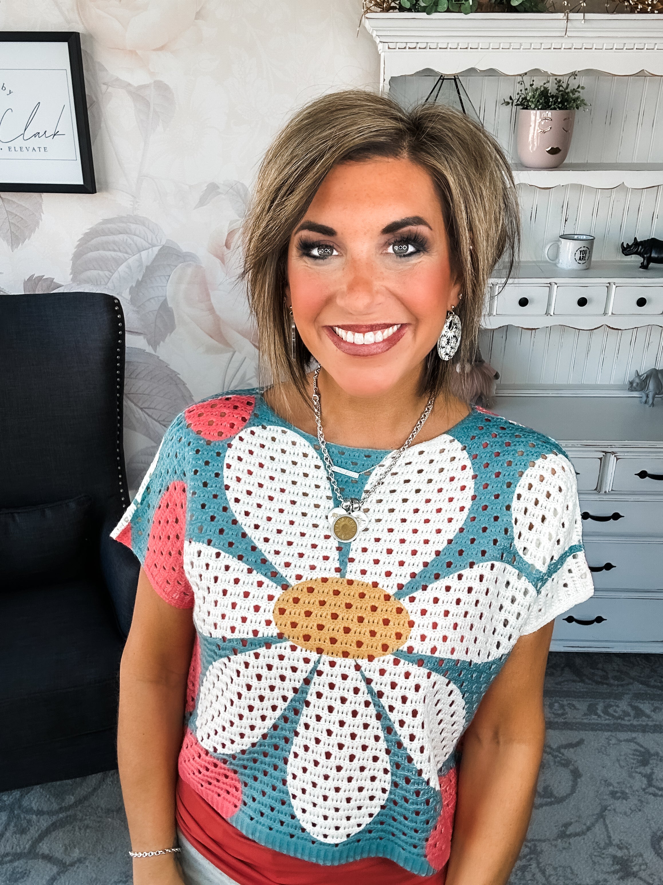 Garden Vibes Crochet Sweater