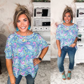 Feeling Free Tunic Top - Royal Multi