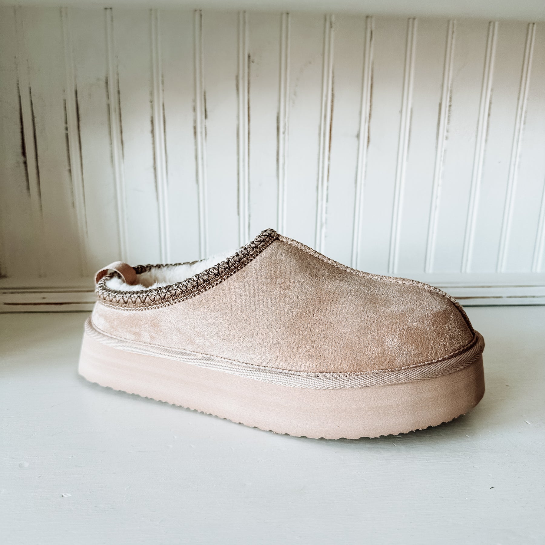 Charlie Platform Slipper - Nude