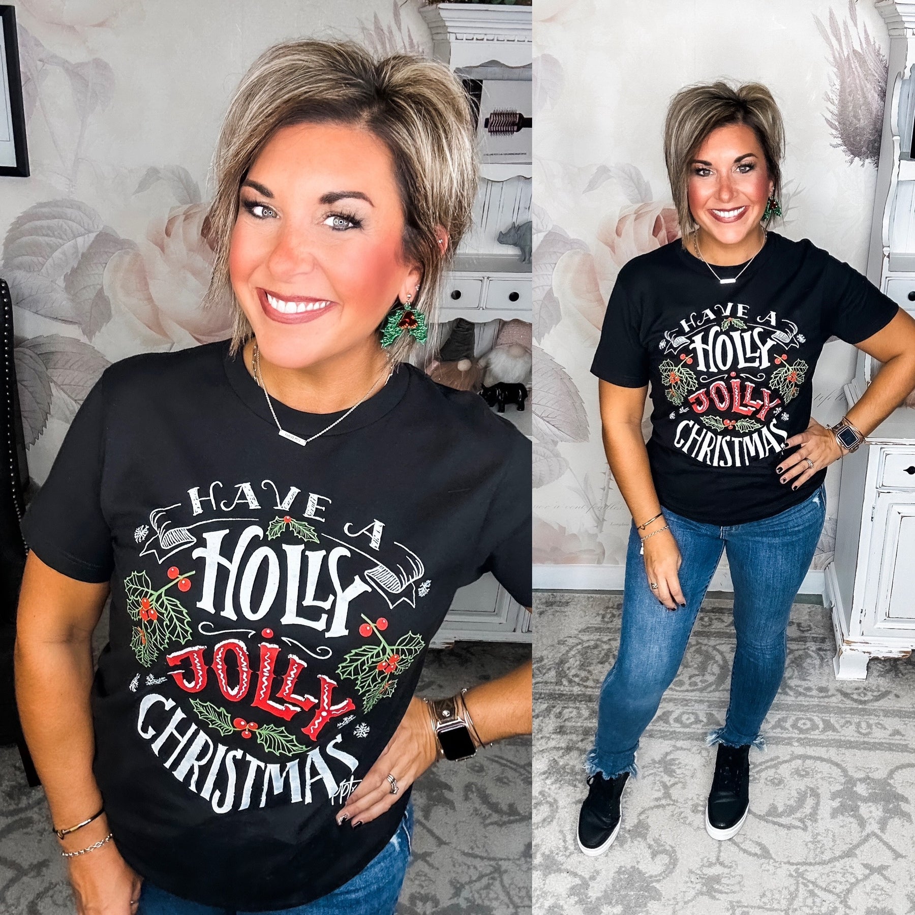 Holly Jolly Christmas Graphic Tee