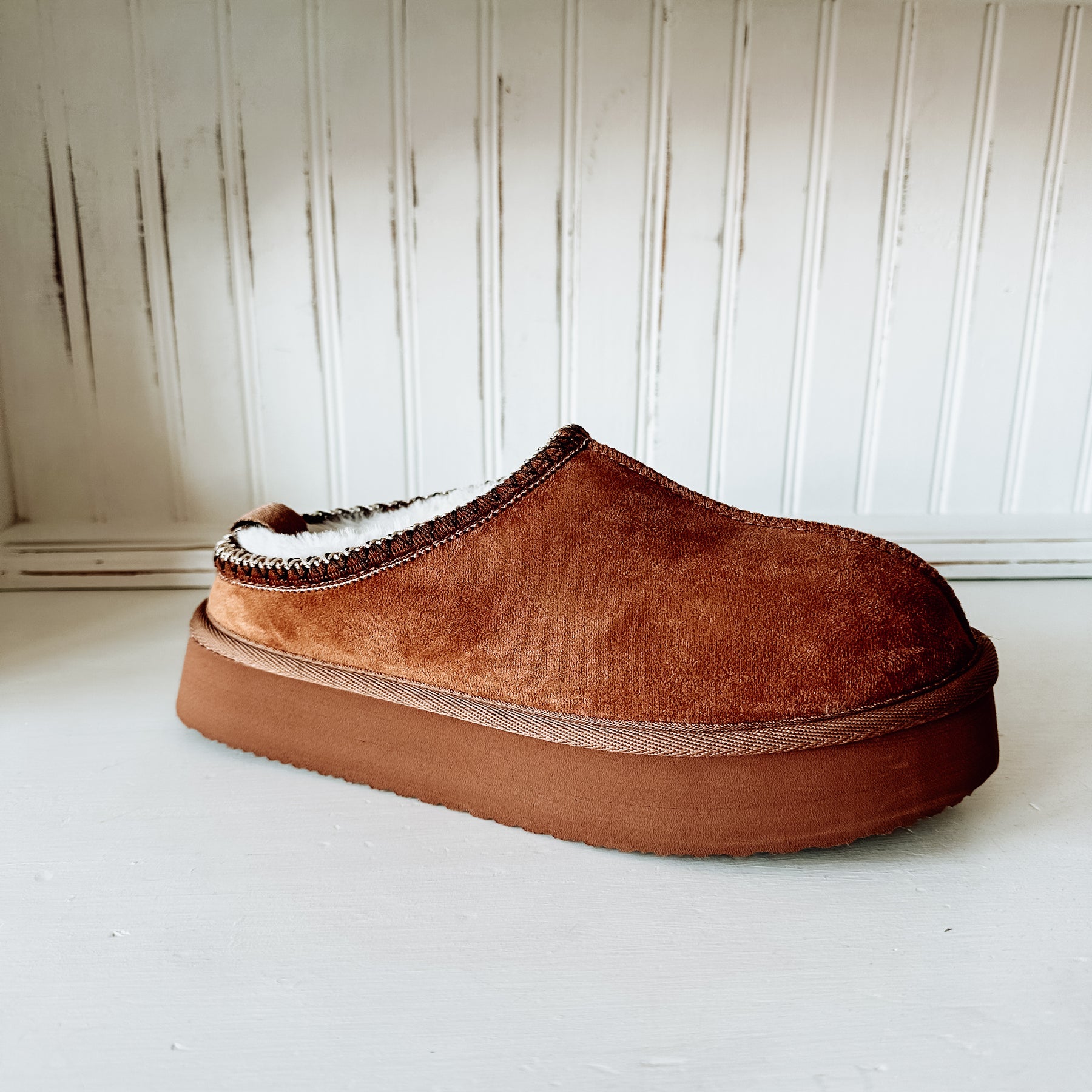 Charlie Platform Slipper - Tan