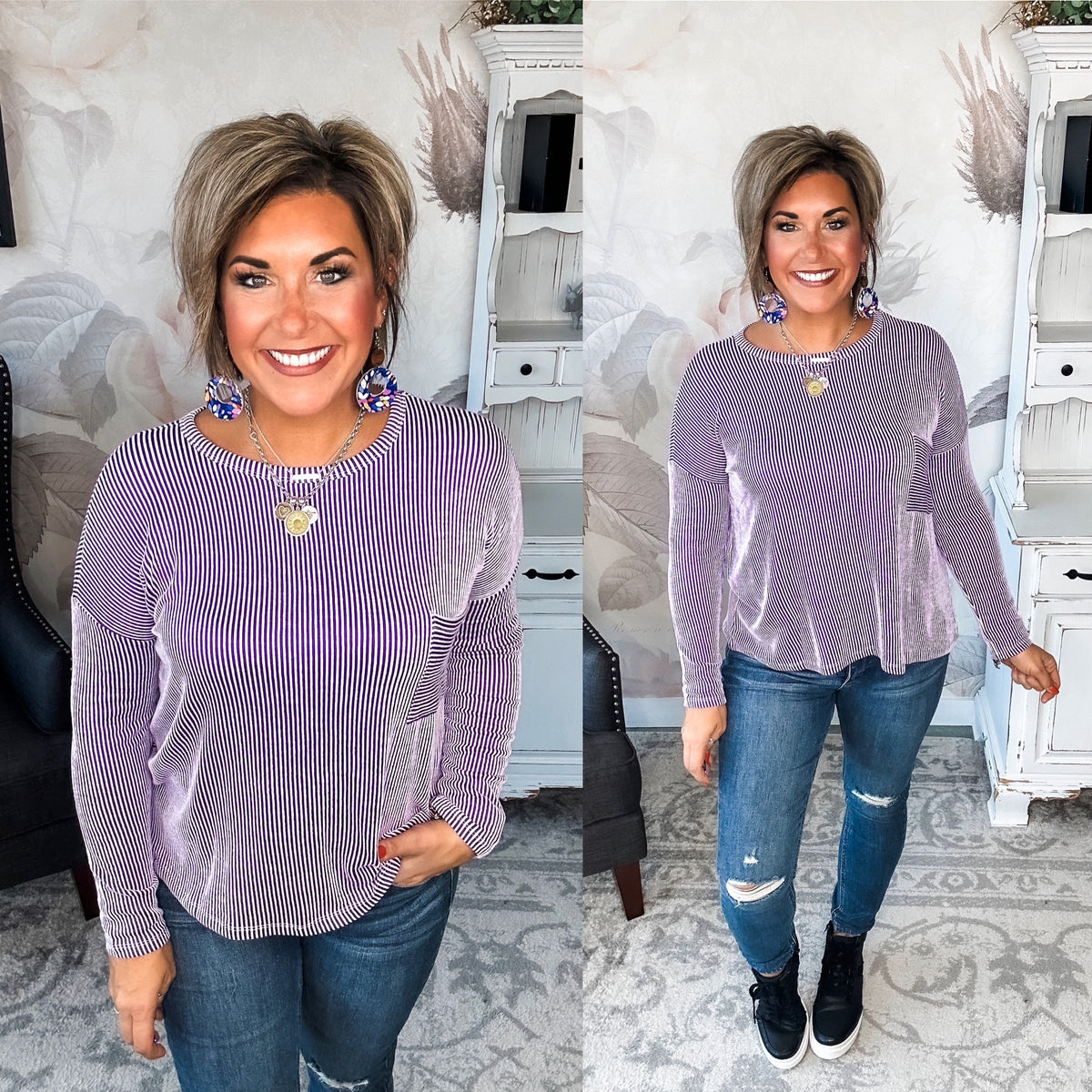 Into The Night Pullover - Violet