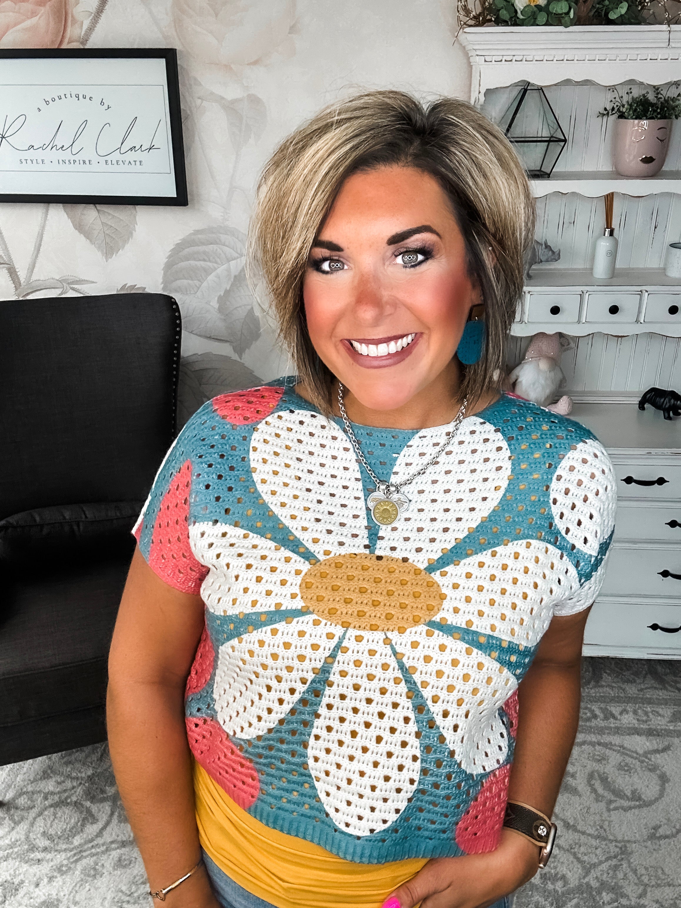 Garden Vibes Crochet Sweater