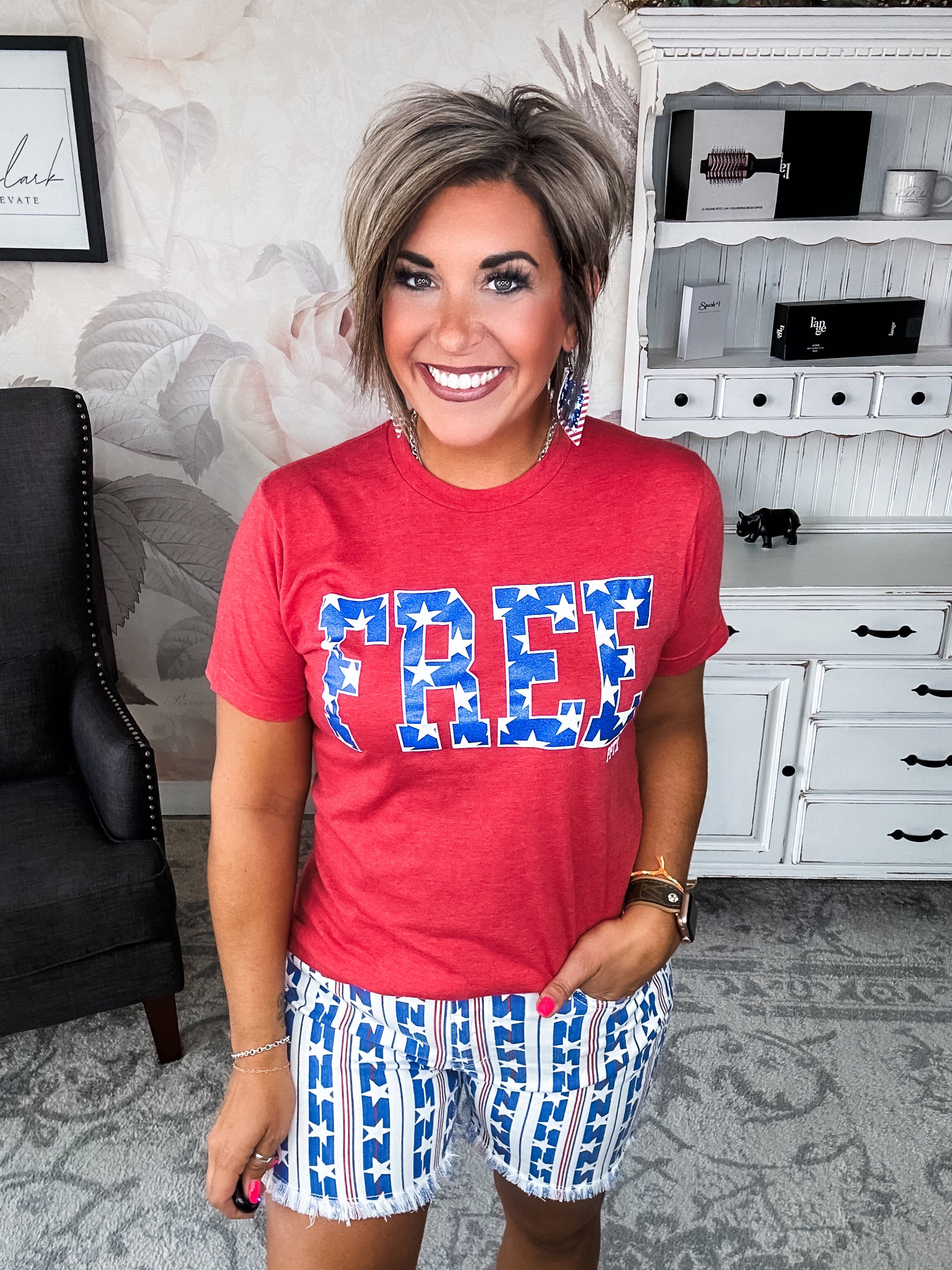 Free Glitter Graphic Tee