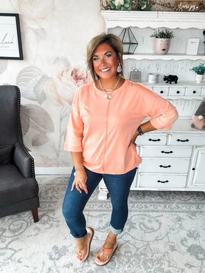 Anything To Help Tunic Top - Coral