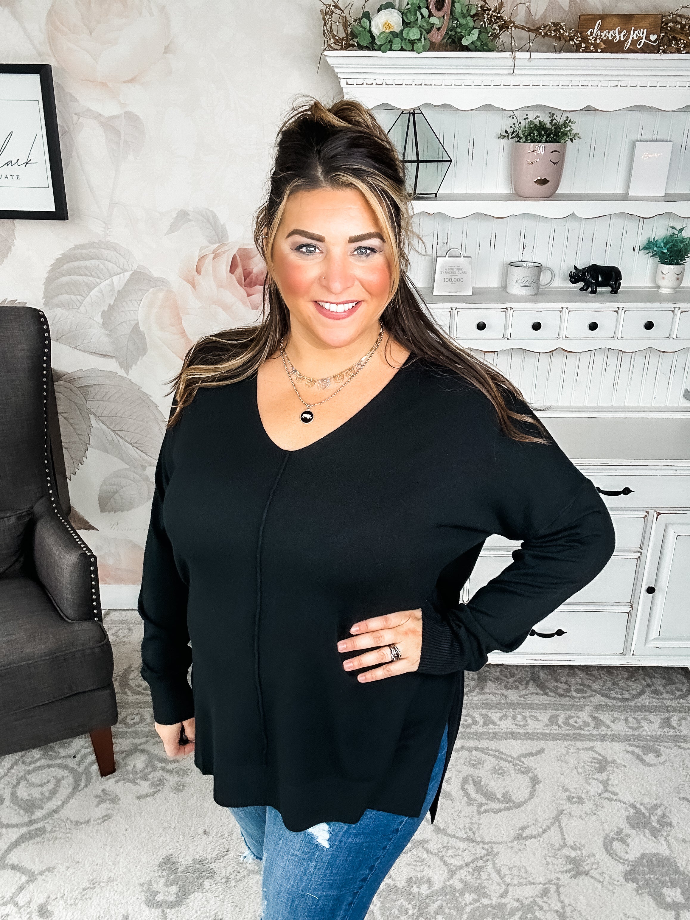 BLACK FRIDAY EXCLUSIVE - Blackout Breezer Sweater - Black